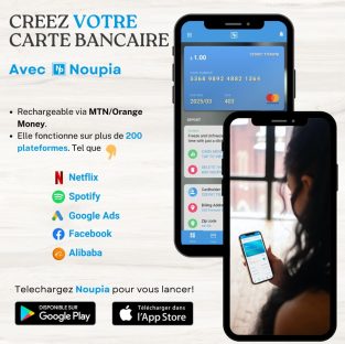 www.noupia.com Carte virtuelle au Cameroun