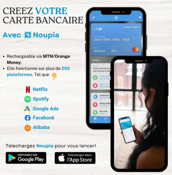 www.noupia.com Carte virtuelle au Cameroun